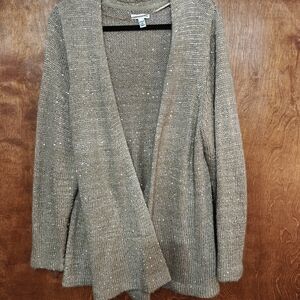 Women's Open Front Sweater - Olive Green